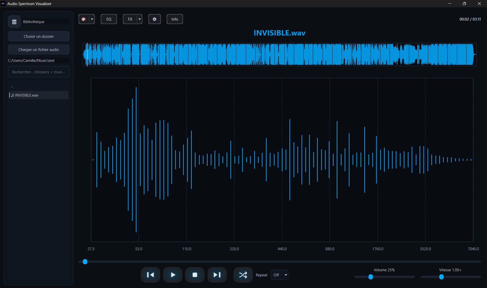 Audio Spectrum Visualizer Screenshot